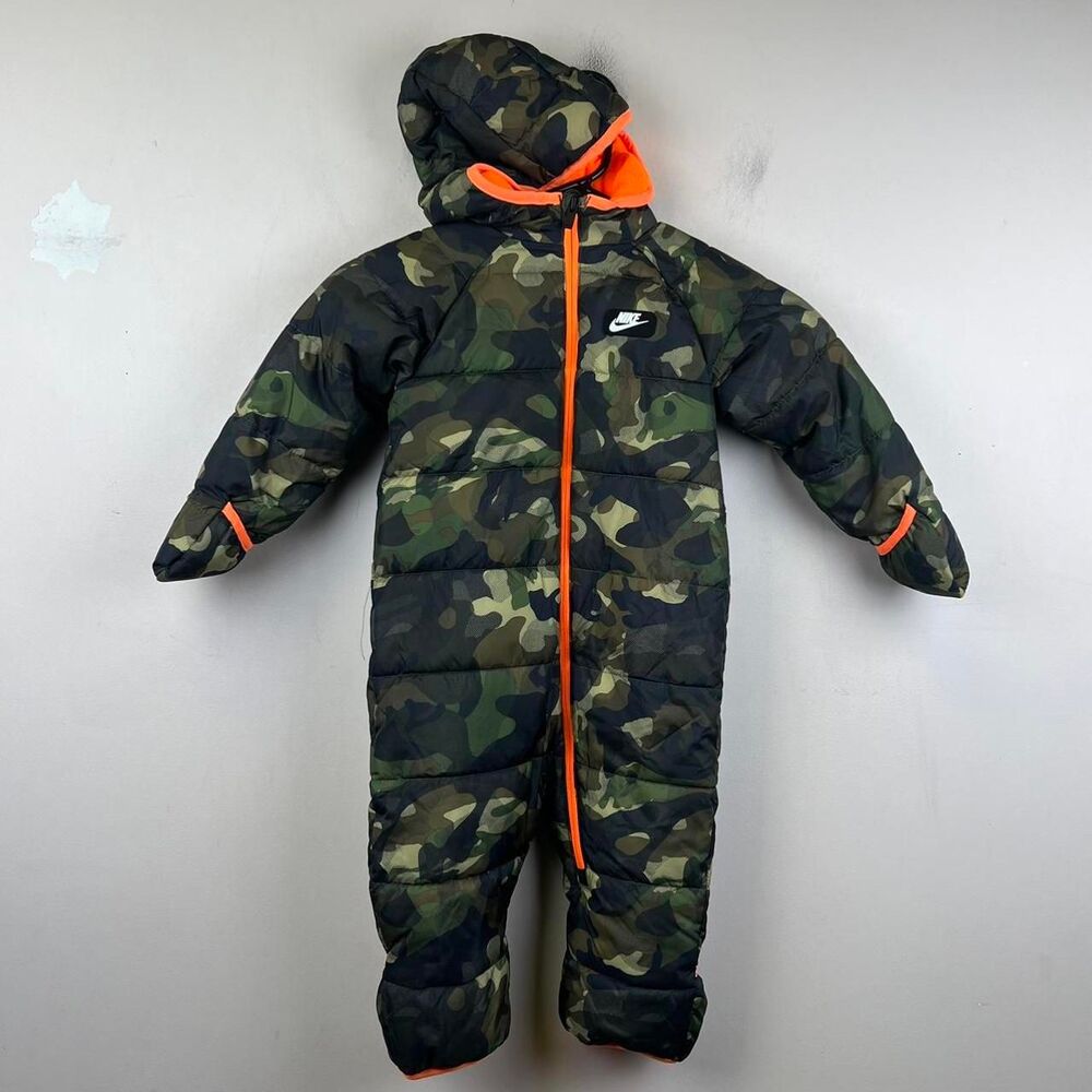 Nike Baby Puffer Snowsuit Camo Size 24 M